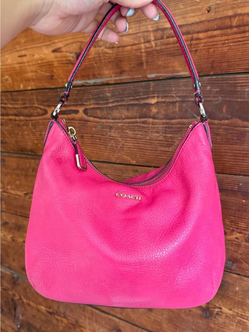 Coach Harley Hobo in Pebble Leather